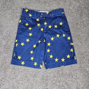 Royal & Awesome Golf Shorts Men's 30 Blue AOP Stars Loud Fun Casual Resortwear